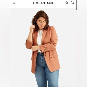 Everlane - The Cotton-Linen Blazer, Size 2, Color: Soft Rust, NWOT